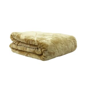 Celia Raschel Twin Blanket Beige